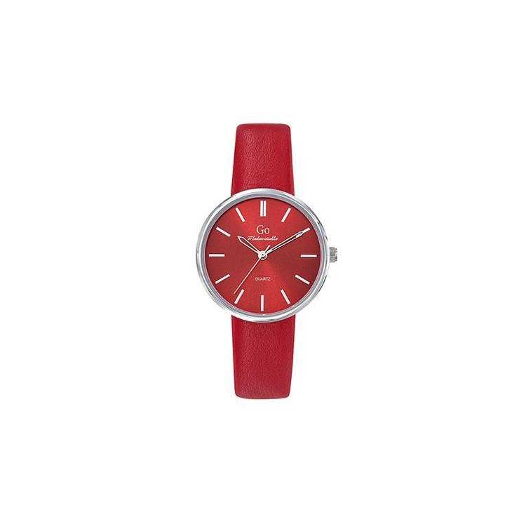 Montre Go Cuir Rouge Cad Fd Rouge