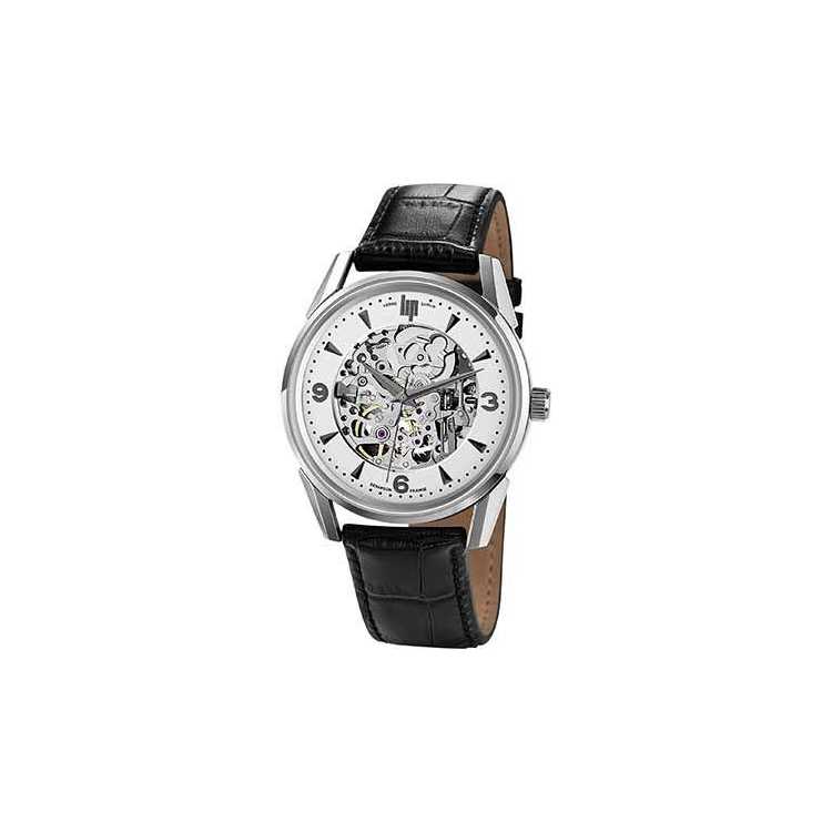 Montres Quartz Analogique Acier Sur Cuir