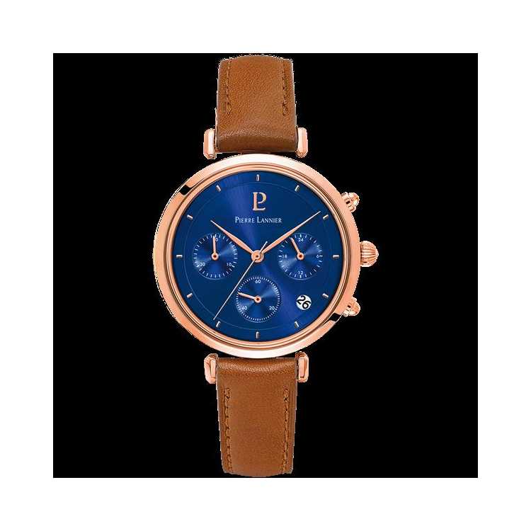 Montre Pierre Lannier Lutecia Dor Rose Cuir