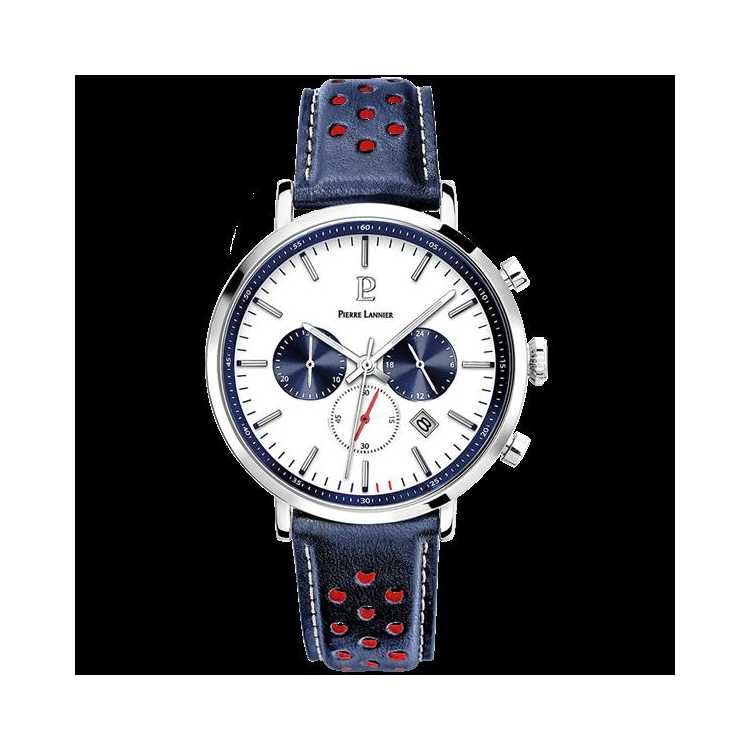 Montre Baron Argent Cuir