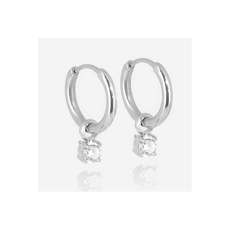 Boucle D Oreille Shine Acierr Zirconiumâ–10Mm