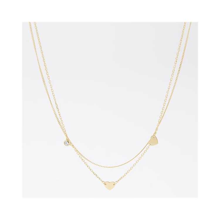 Collier–Multi–Acier Dore Zirconium–