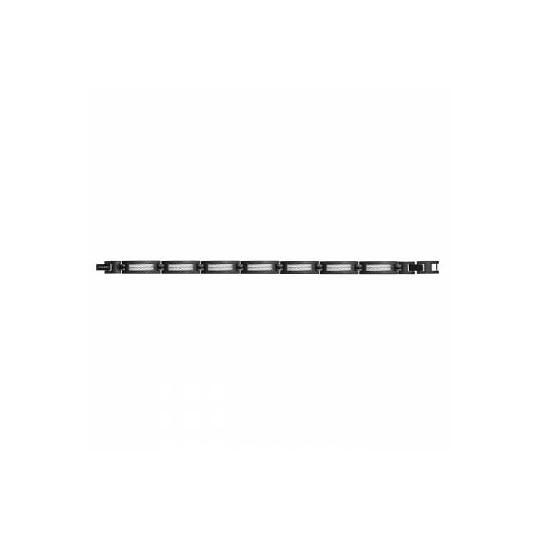 Bracelet  Acier Ipn Cable Blanc- 19,5+1,5Cm Double Fermoir