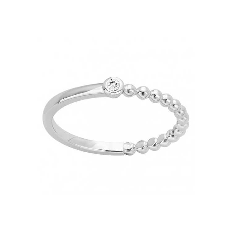 Bague Argent Blanc. 1 Diam. 0.015 Blanc