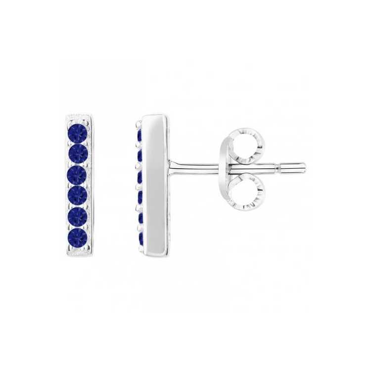 Boucles D'Oreilles Argent Et 12 Spinelle Synth.