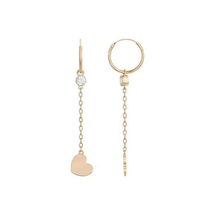 Boucles D'Oreilles Plaque Or Eo 3M14K 2 Oz