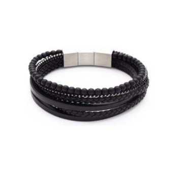 Bijoux Bracelet All Blacks Cuir