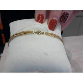 Bracelet–Multi–Acier Dore–15+3Cm