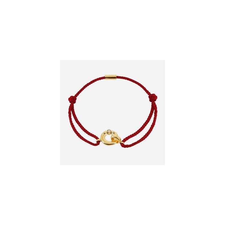 Bracelet–Cordon–Acier Dore–Zirconium–Reglable