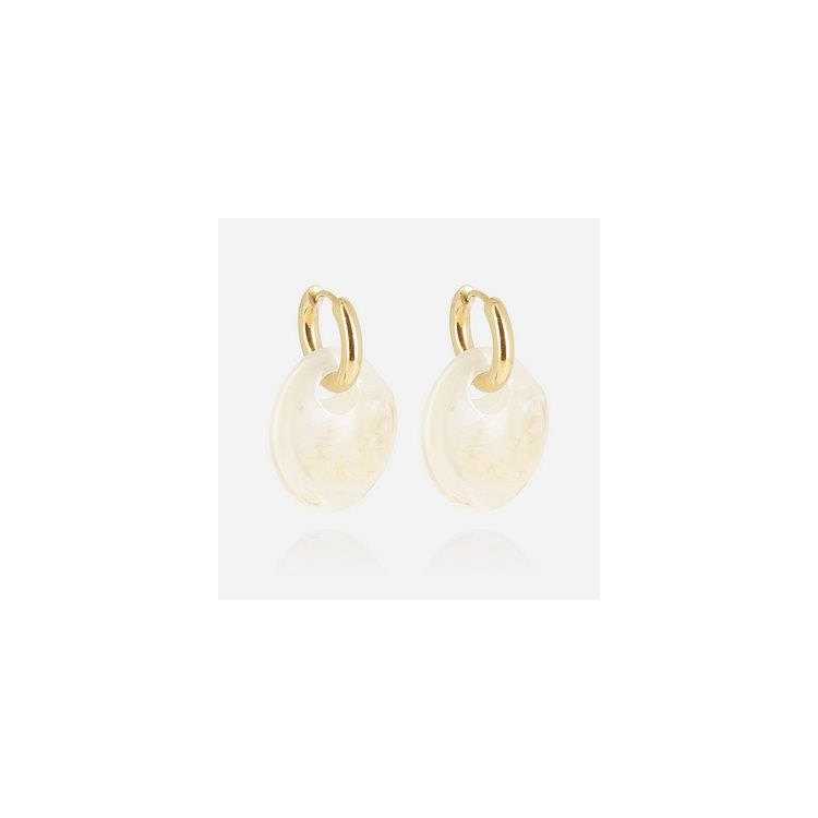 Boucle D Oreille–Medium–Acier Dore