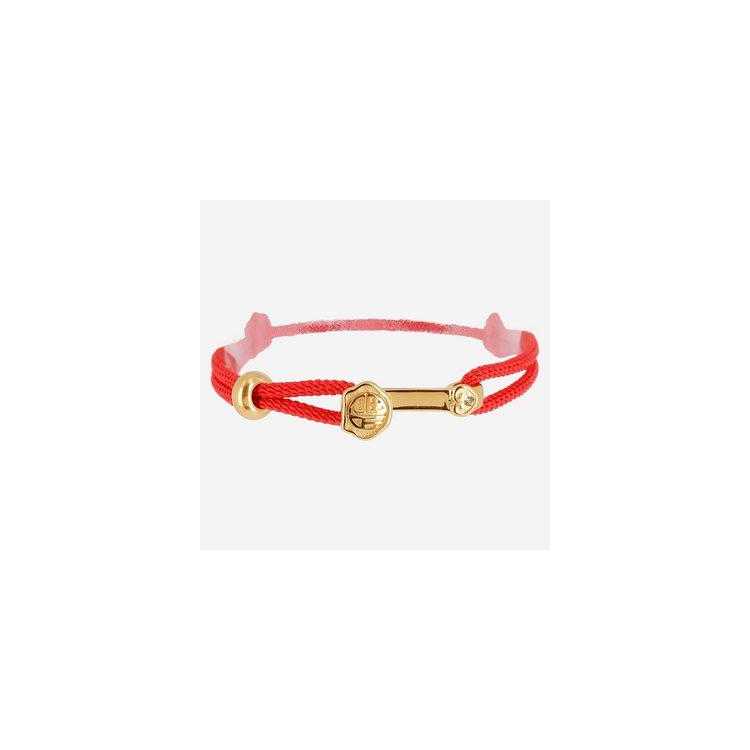 Bracelet–Cordon–Acier Dore–Zirconium–Reglable