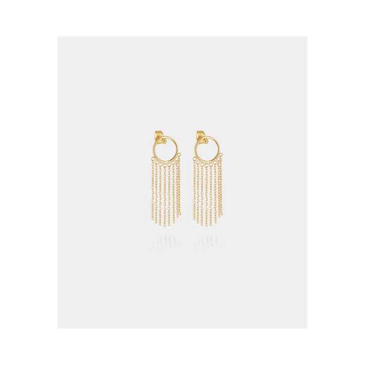 Boucle D Oreille–Medium–Acier Dore