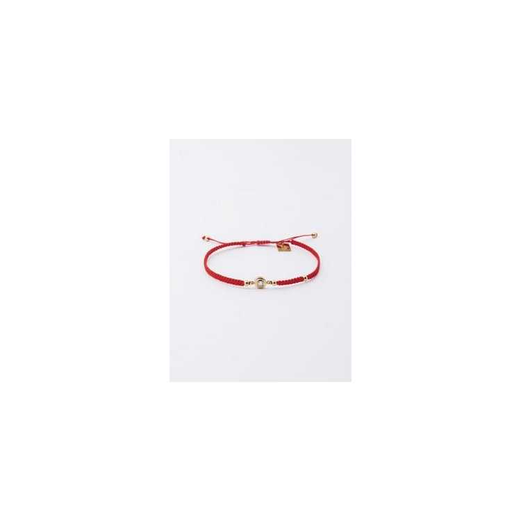 Bracelet–Cordon–Acier Dore–Tressage Mainâ–Coulissant