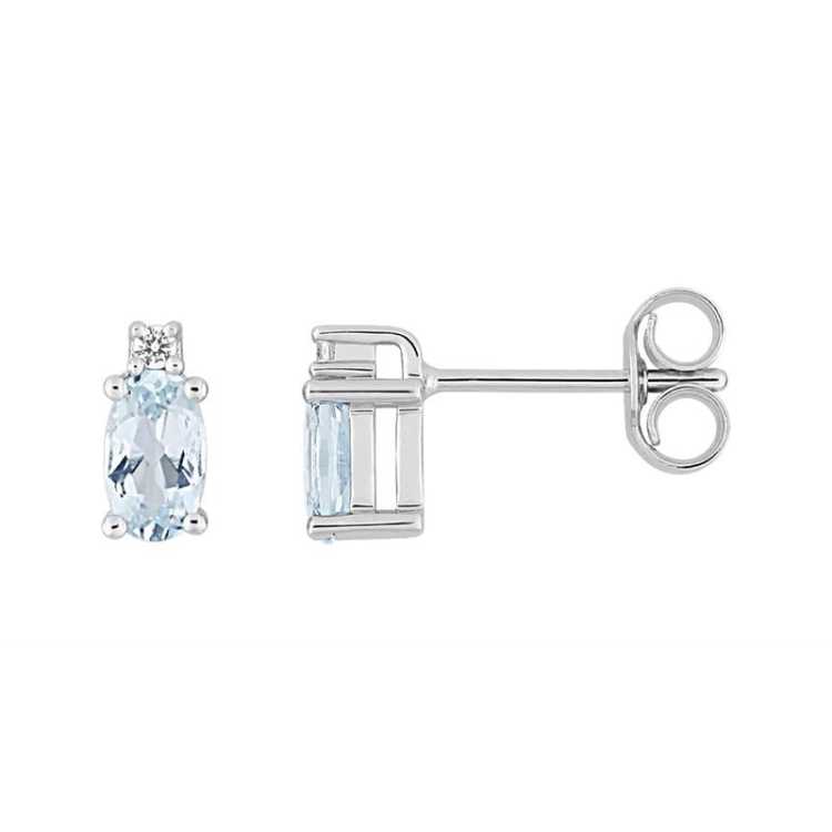 Bo.Clou Aigue-Marine Di 0.02Ct Gh-P1 Or750B