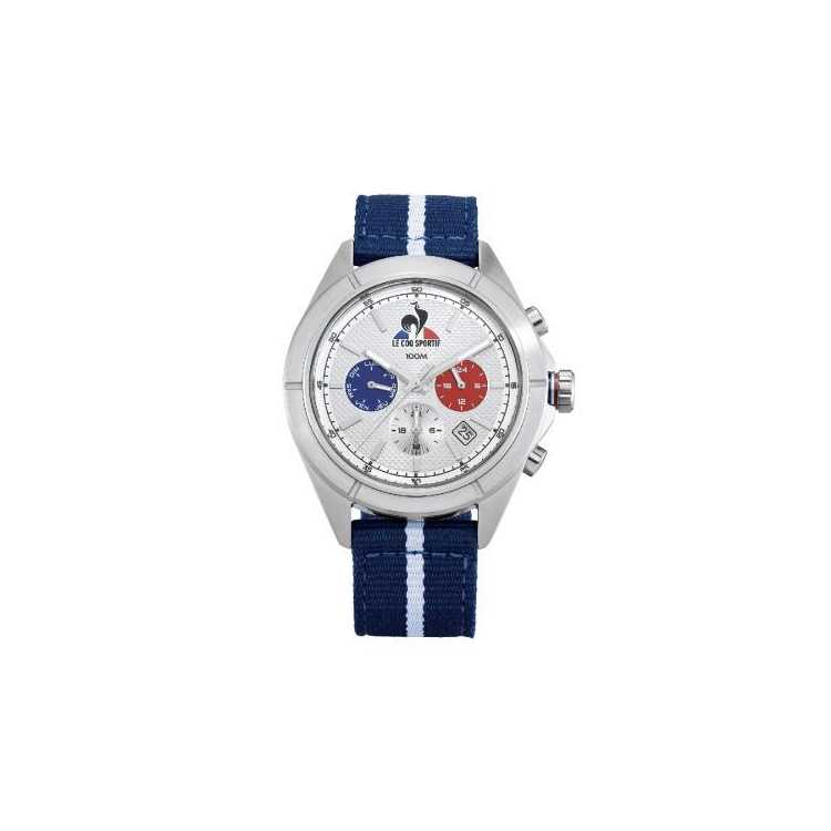 Montre Le Coq Sportif Essentil Quartz Jour Date Tetile Bleu