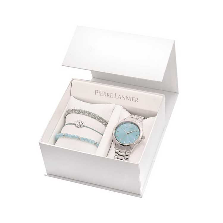 Coffret Roxane Argenté Métal  Montre