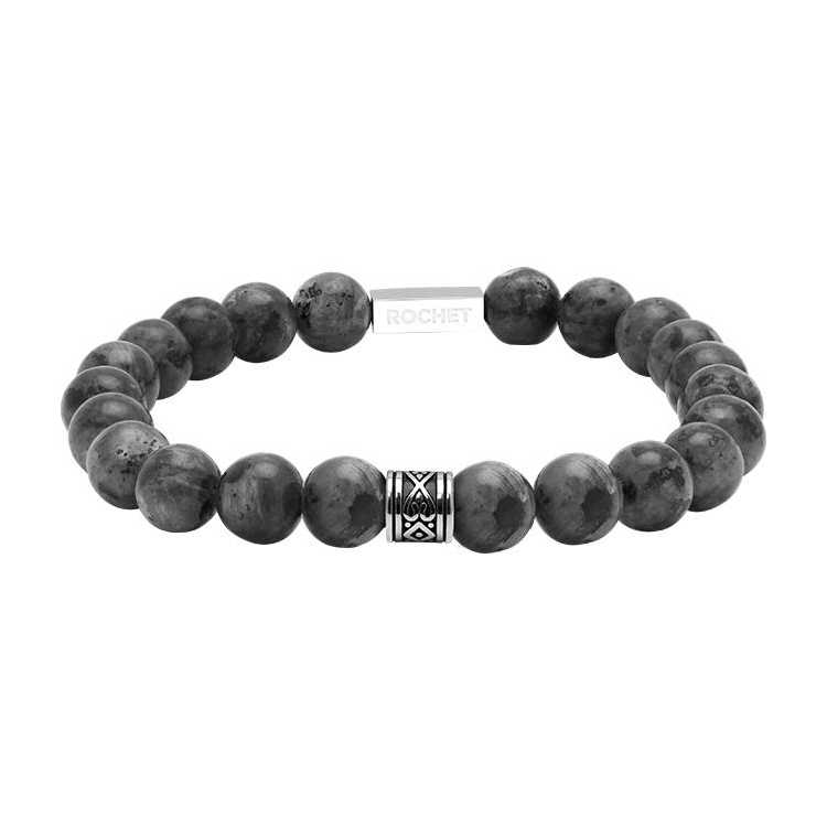 Bracelet Zen Perles 8 Mm Labradorite Noire