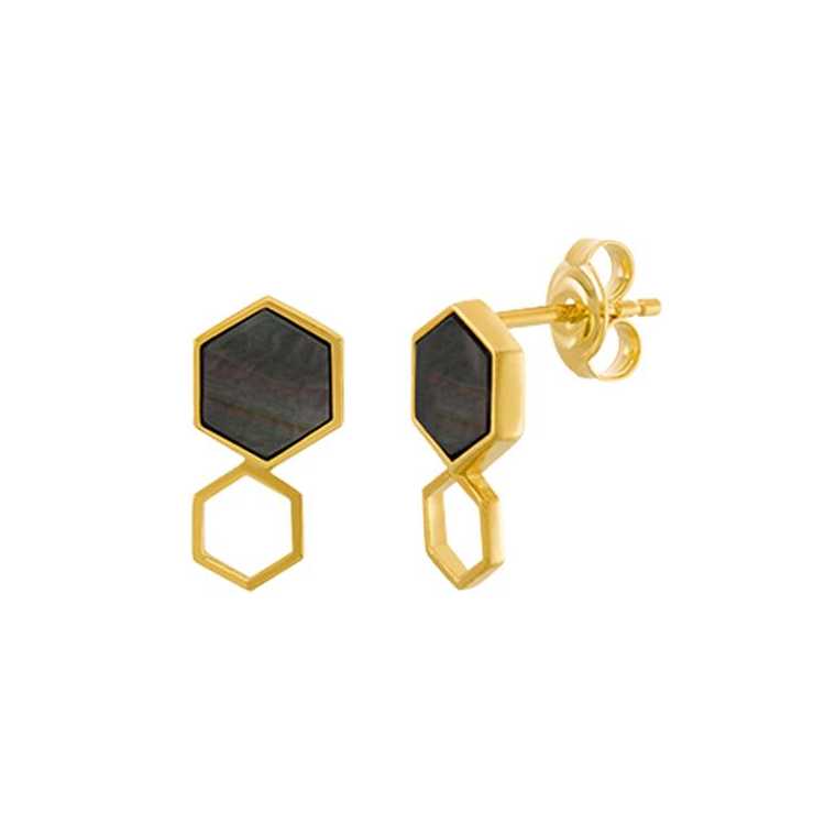 Honey- B.O Argent Dor (1,30 G) Et Nacre Noire