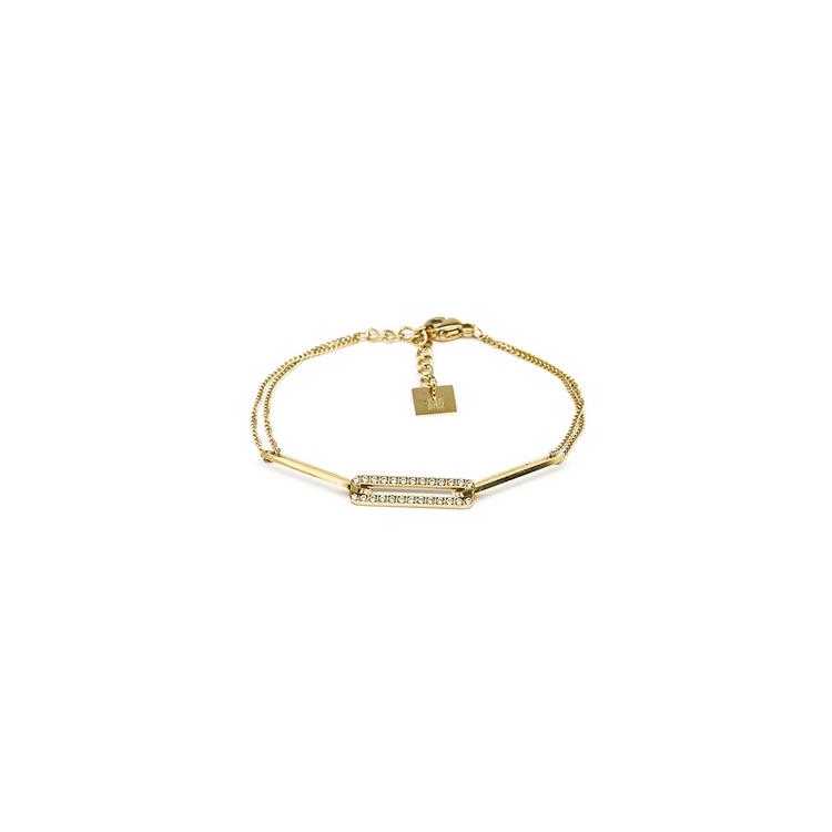 Braceletâ–Turingâ–Acier Doreâ–Zirconium Sertisâ–15+3Cm