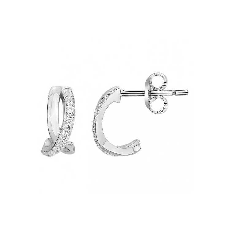 Boucles D Oreilles Argent Et 18 Oz