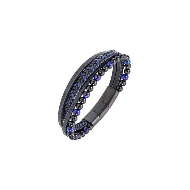 Bijoux Bracelet All Blacks Cuir