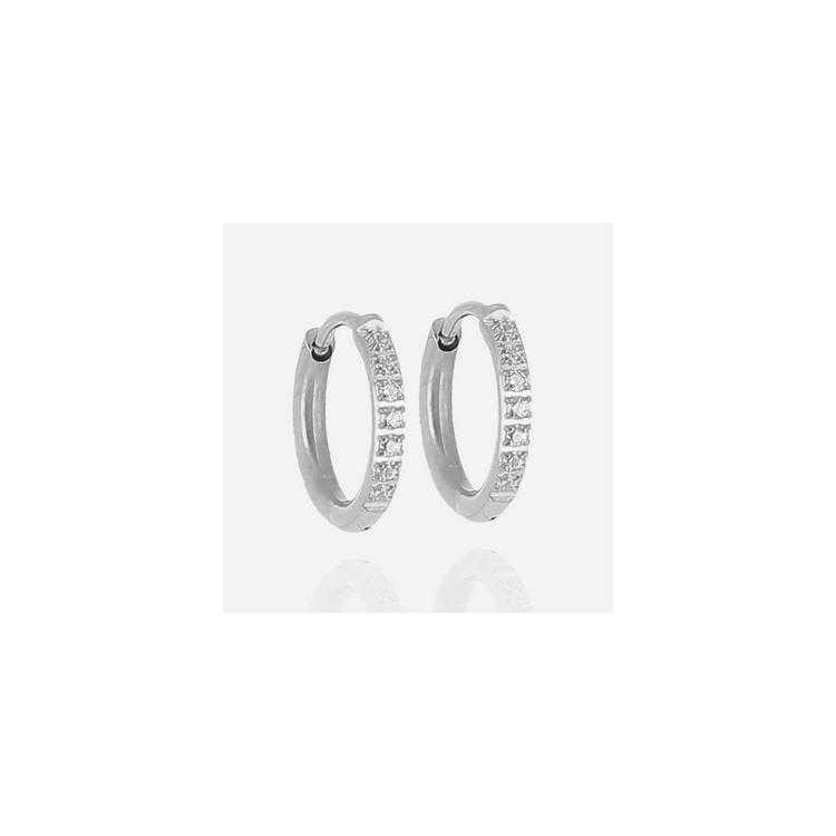 Unitâ–6X1Pcsâ–Mini Creoleâ–Acierâ–Zirconium Sertisâ–1X8Mm