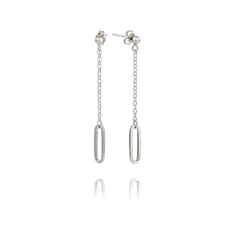 Boucles D'Oreilles Pendantes Argent Maillons