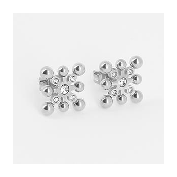 Boucles D Oreilles-Earring - Acier Blanc - Steel White - Zir