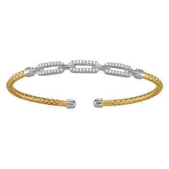 Styles- Bracelet Argent Bicolore (8,67 Gr.), Oxyde De Zircon
