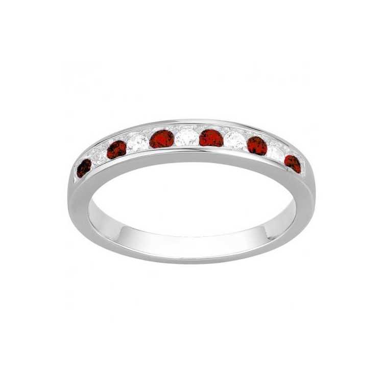 Bague  Argt. Spinelle Synthetique Et Oz