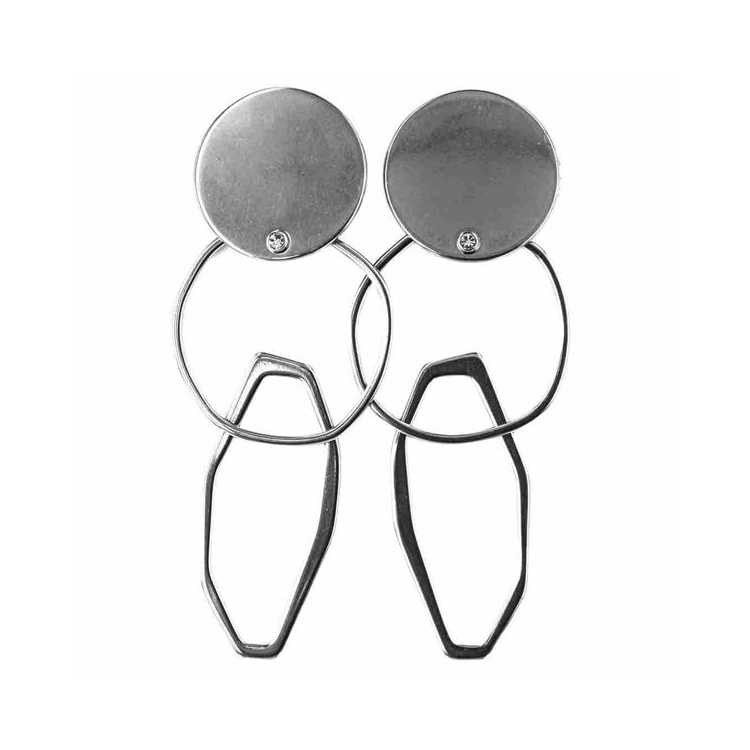 Boucles D Oreilles Long Acier Uni