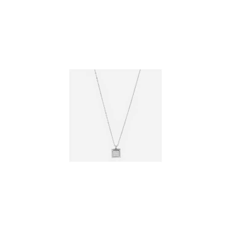 Collier-Necklace - Court - Short - Zirconium 38+5Cm