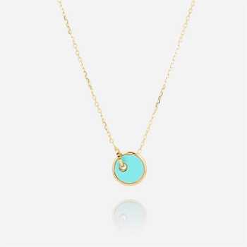 Collier-Necklace - Dore Turquois - Turquoise