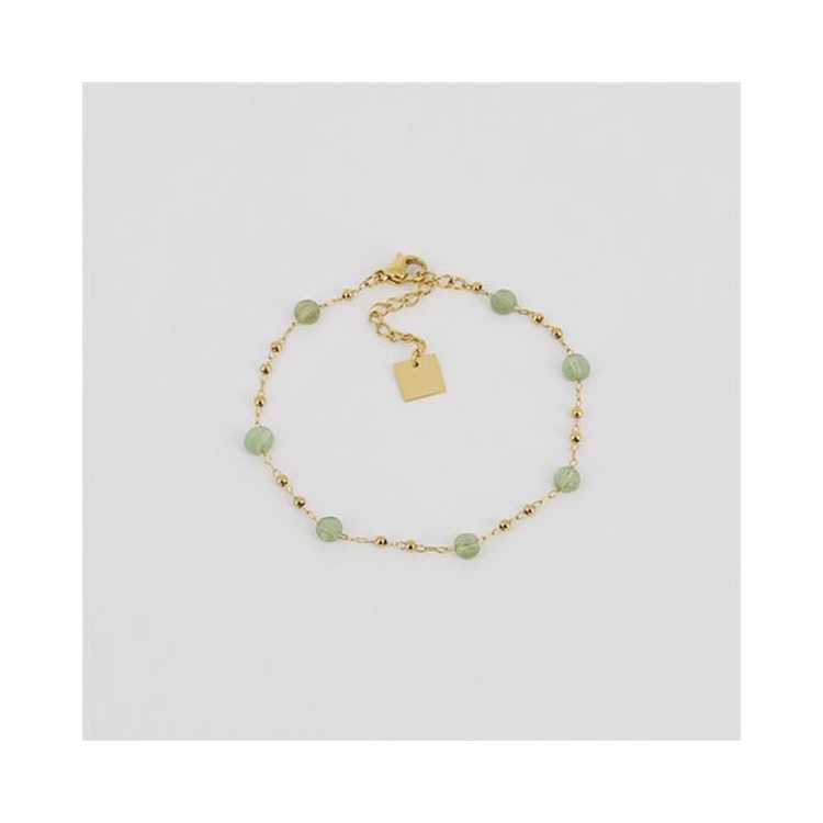 Bracelet - Dore Vert Clair - Gold Lignt Green - Peridot