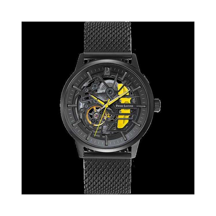 Montre Pierre Laniier Paddock Noir Milanais