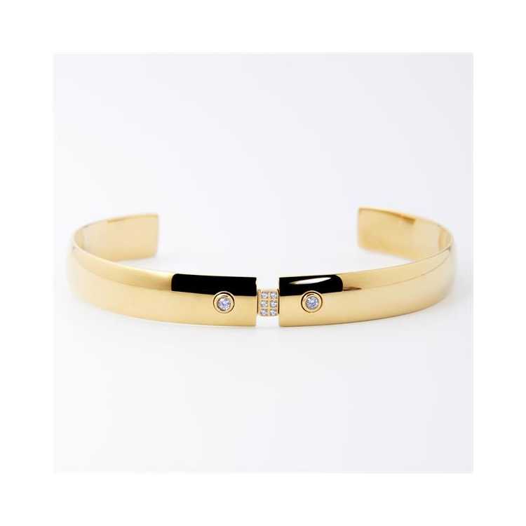 BraceletMollyAcier DoreZirconiumE:8Mm